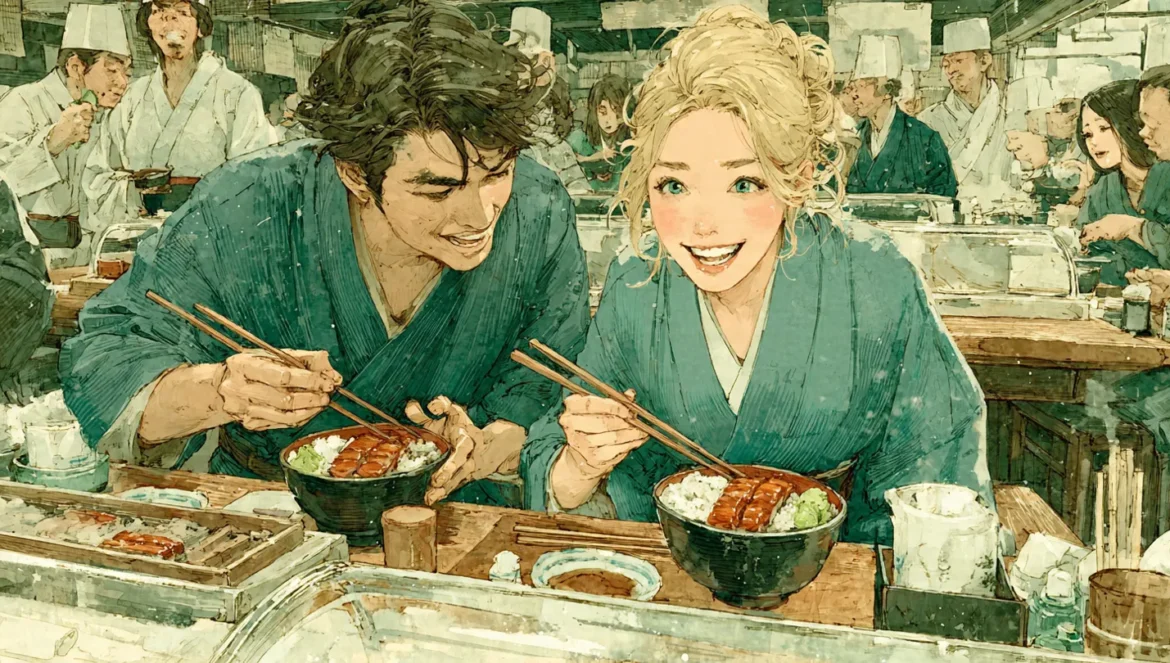 在東京吃鰻魚飯