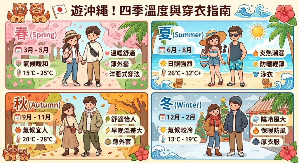 沖繩四季溫度與穿著
