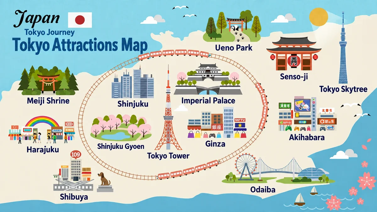 Tokyo block map: Yamanote Line and main living areas